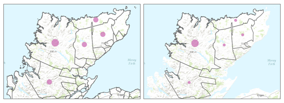 Utilisation de la case Keep areas with no points (Conserver les surfaces sans point)