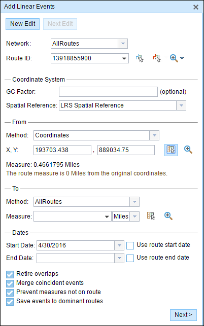 Choosing X and Y coordinates