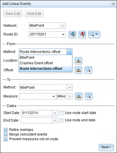 From Method reference offset selection