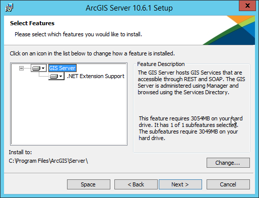 Sélection des fonctionnalités à installer