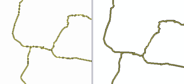 Crénelage des lignes dans ArcMap et dans le service de carte