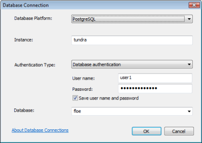 Exemple de connexion à une base de données PostgreSQL