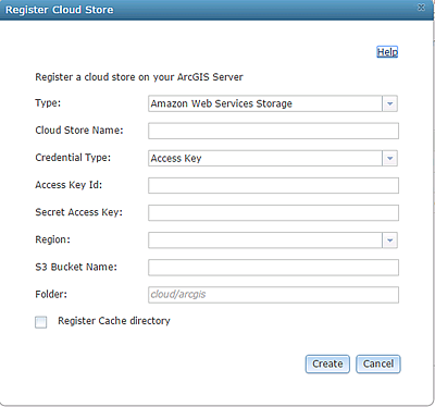 Registrare archivio cloud