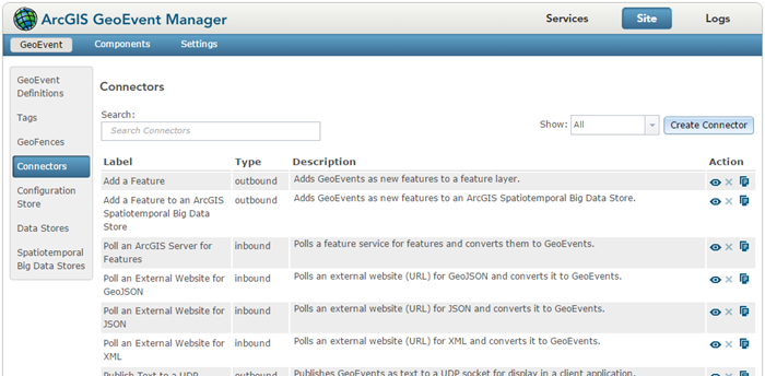 コネクタ Geoevent Server Arcgis Enterprise のドキュメント