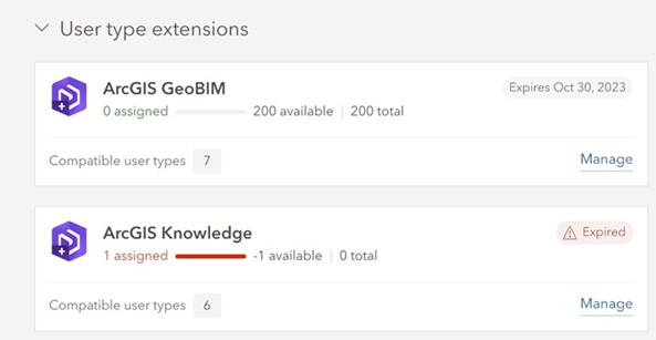 ArcGIS Knowledge ユーザー タイプ エクステンションの有効期限の警告 ArcGIS Knowledge ユーザー タイプ エクステンションの有効期限の警告