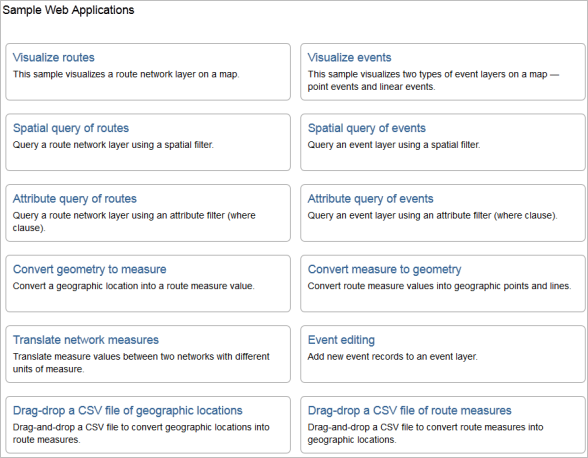 REST API sample web apps