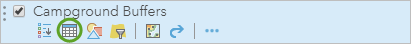 Campground_Buffers の [テーブルの表示] ボタン