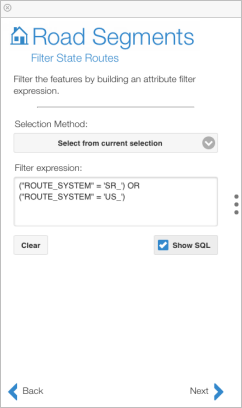 Using SQL to create an attribute filter