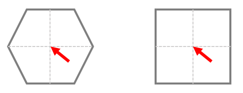 사각형 및 육각형 그룹 중심