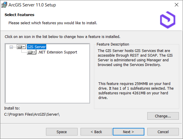 ArcGIS server select features
