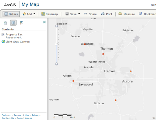 Mapa utworzona z pliku CSV