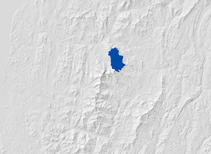 Mapa źródła wejściowego wyświetlana na cieniowaniu rzeźby terenu