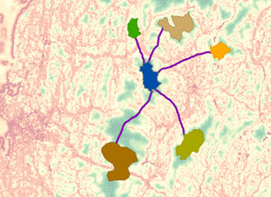 Mapa ścieżek dla każdego miejsca docelowego z powrotem do źródła