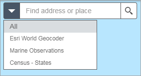 Lista de serviços de geocodificação e camadas pesquisáveis