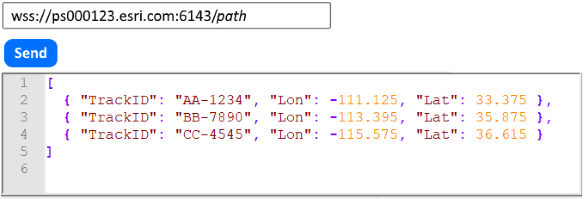 Данные о событиях, организованные в массив JSON