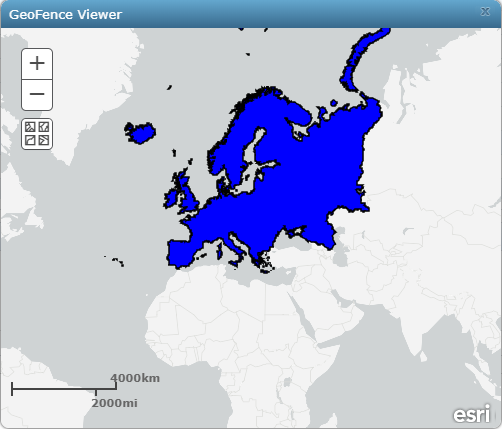 Визуализируйте геозоны с помощью GeoFence Viewer в GeoEvent Manager.