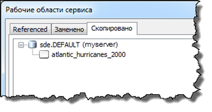 Найдите имя класса объектов в диалоговом окне Рабочие области сервиса (Service Workspaces)