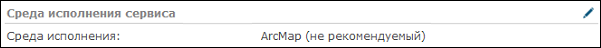 Раздел Среда исполнения на вкладке Общие при редактировании картографического сервиса в ArcGIS Server Manager