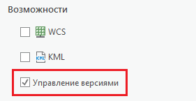 Включите управление версиями для векторного слоя.