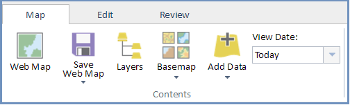 Map tab with web map tools