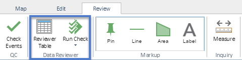 The Data Reviewer toolbar