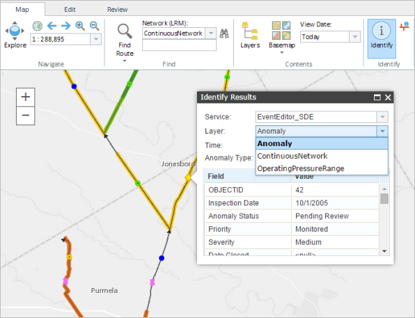 Identifying Features—ArcGIS Pipeline Referencing Server | ArcGIS ...