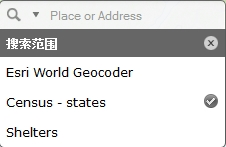 地理编码服务和可搜索图层的列表