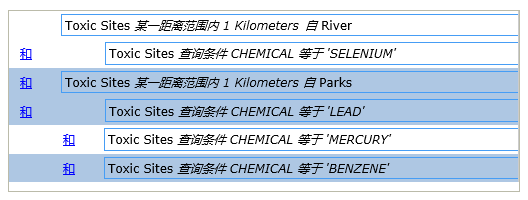 选择第二组属性表达式及其所属的空间表达式